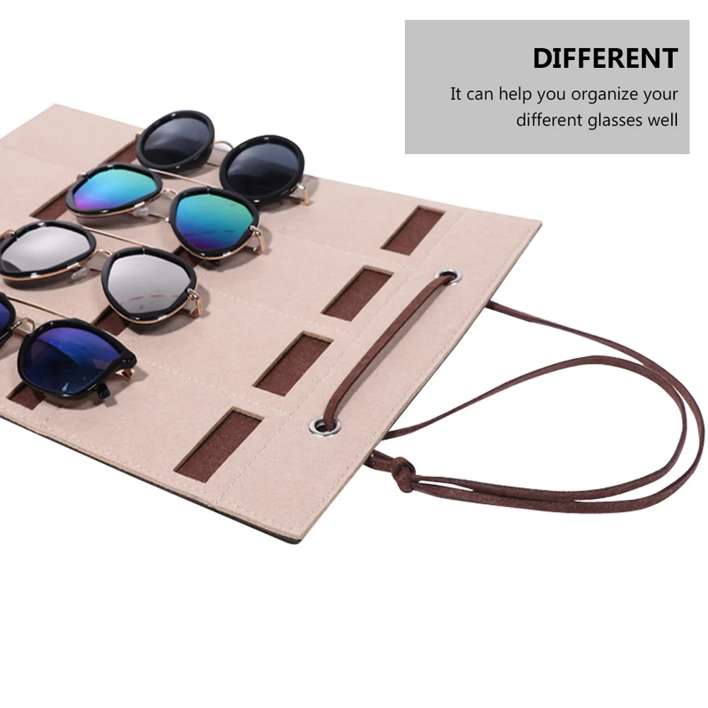 

Felt Eyeglasses Stand Holder Sunglasses Glasses Storage Display Hanging Bag