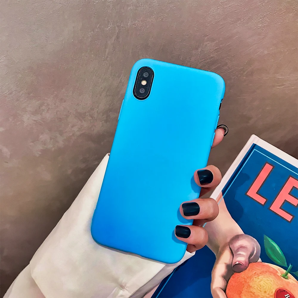 Карамельный цвет ed чехол для телефона iPhone 11 PRO MAX XS xr x 8plus 7plus 6plus 8 7 6 Apple TPU