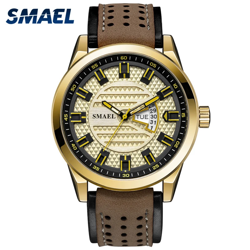 Модные Роскошные мужские часы спортивные кварцевые из сплава новинка 2021 золотые