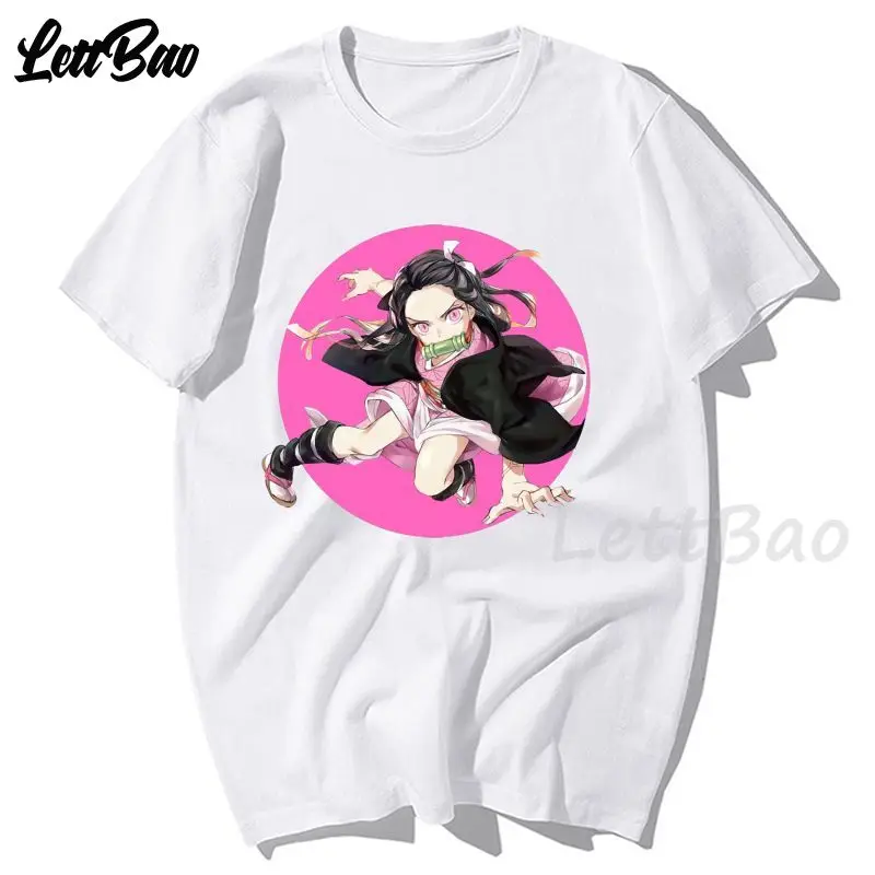 

Kimetsu No Yaiba Demon Slayer Cartoon Print T-shirt Unisex Anime T-shirt Graphic Fashion Casual All-match Top Men's 2021