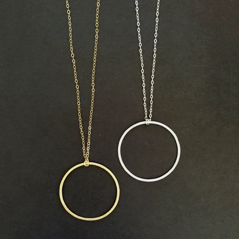 

Necklace Chain Long Trendy Girl Women Light Yellow Gold Color Round Trendy Simple Necklaces Jewelry Lover Collier