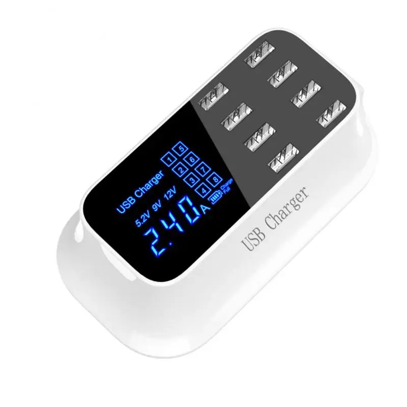 

Quick Charge 3.0 Smart USB Charger Station Led Display Fast Charging Power Adapter Desktop Strip Mobile Phone USB