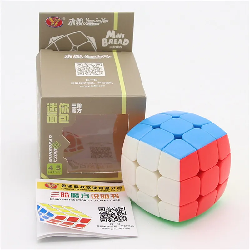 Yongjun брелок в виде хлеба 3x3x3 магический куб мини-игрушка унисекс скоростная игра