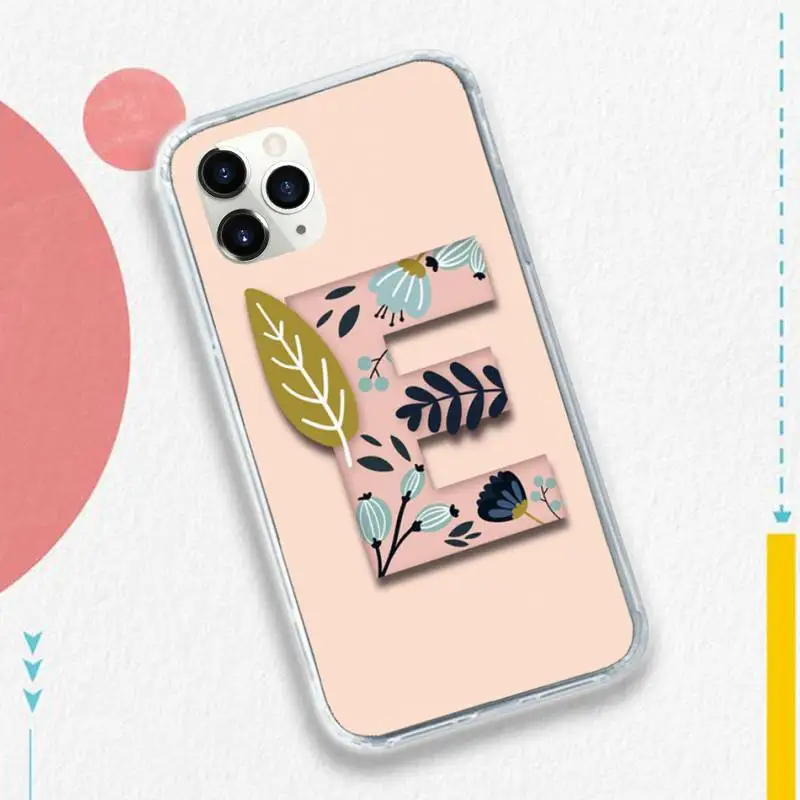 

letters Flower grass art Phone Case for iPhone 11 12 pro XS MAX 8 7 6 6S Plus X 5S SE 2020 XR