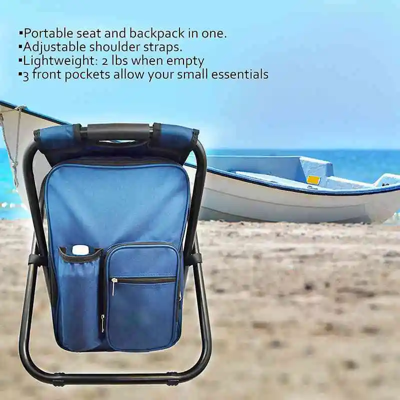 Рюкзак со стулом портативный складной стул для кемпинга двухслойная сумка из