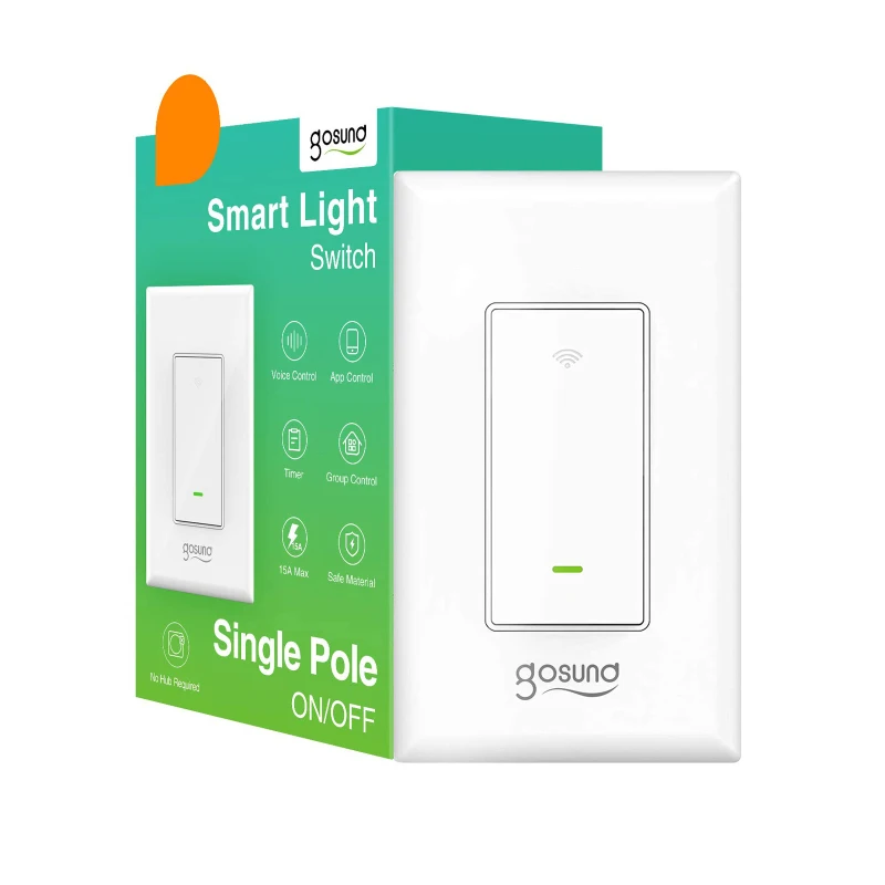 

GOSUND Remote Control Smart Switch 120mm Standard Control Smart Life APP Smart WiFi 2.4Ghz Light Switch Works with Alexa Google