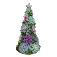 3 15 x 3 15 x 7 87in desktop christmas tree resin artificial succulents table top pine tree christmas tabletop tree decor cu