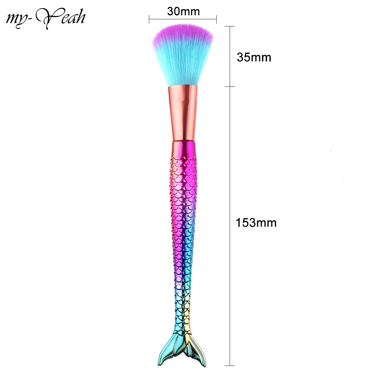 My Yeah ручка русалки для ногтей мягкая щетка чистки пыли акриловый УФ гель удаления