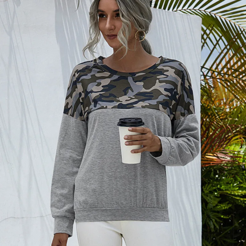 

Autumn 2020 Women Print T-shirts Fashion Casual O-neck Long Sleeves Loose Tops for Ladies