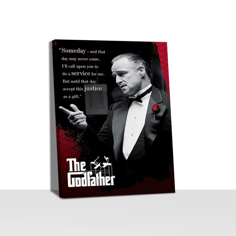 Постер для печати фильмов Крестный отец Холст Картина маслом искусство