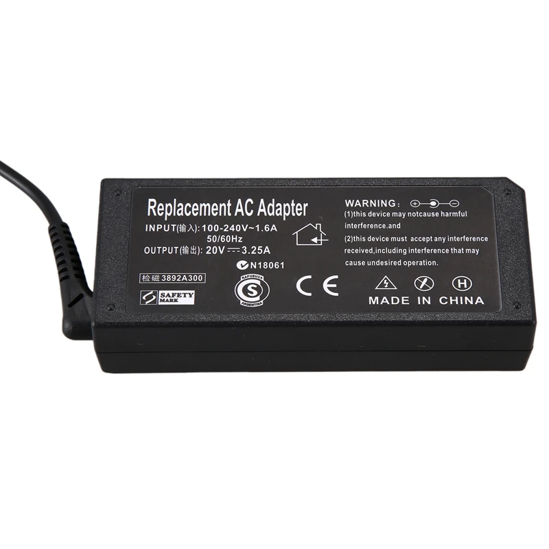 

20V3.25A 7.9X5.5 Replacement Laptop AC Power Adapter Charger for IBM Thinkpad Lenovo 3000 N200 V100 V200 T410