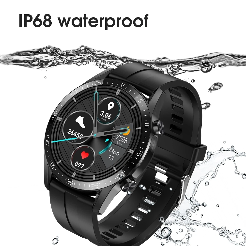 GEJIAN 2021 fashion Full circle touch screen Mens Smart Watches IP68 Waterproof Sports Fitness Watch Luxury Smart Watch for men