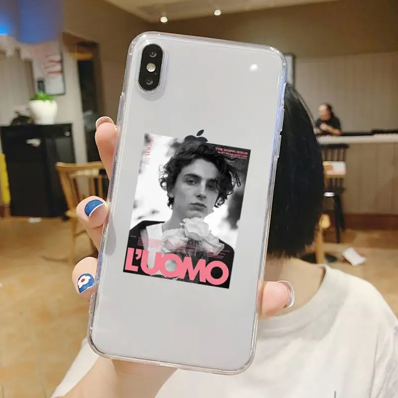 

Timothy Chalmet actor Phone Case Transparent for iPhone 6 7 8 11 12 s mini pro X XS XR MAX Plus