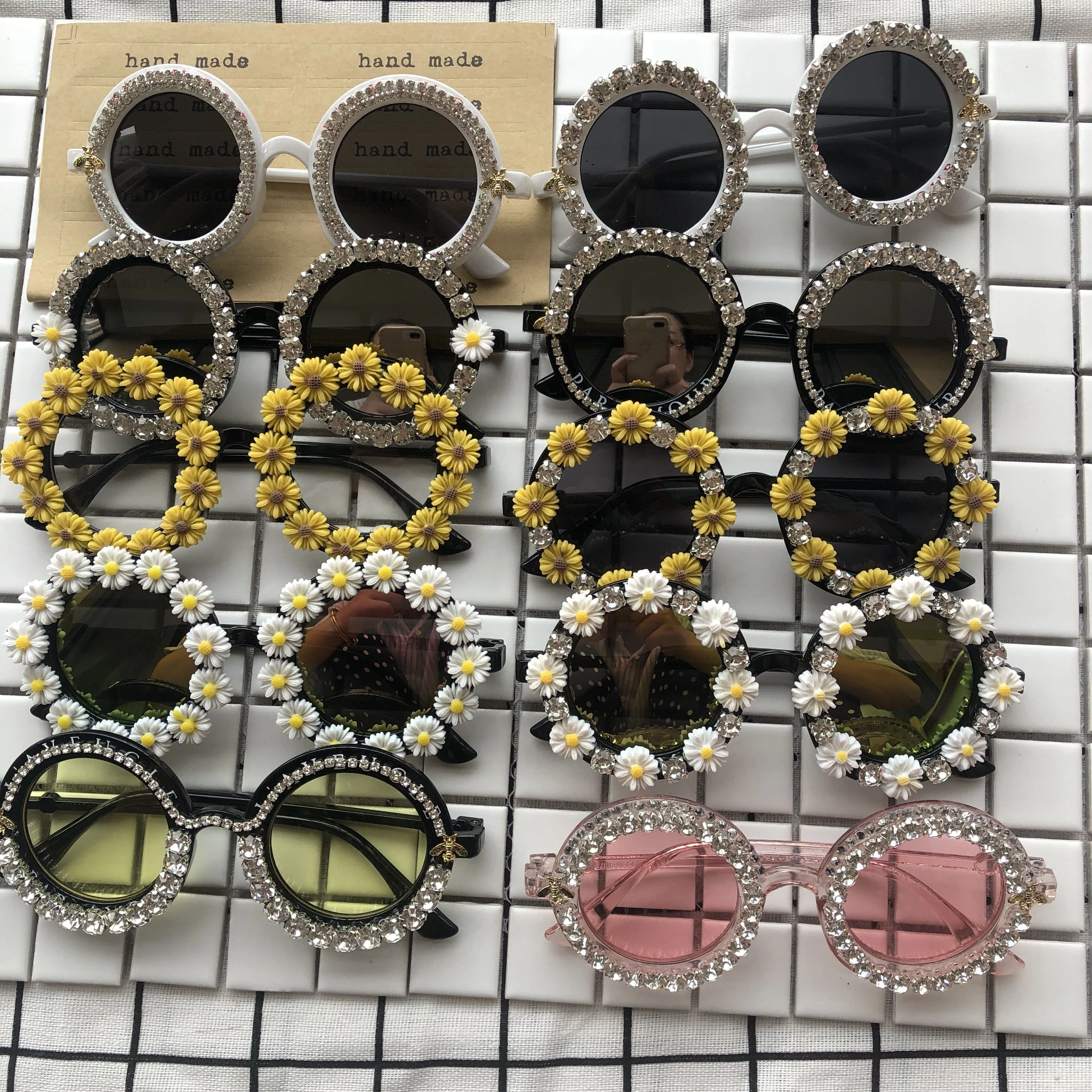 Солнечные очки ручной работы для женщин небольшие круглые пляжные