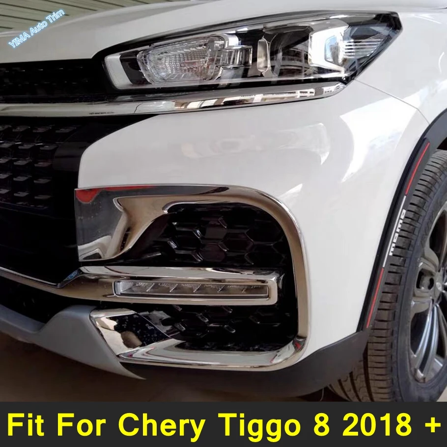 

Lapetus Front Head Fog Lights Lamp Cover Trim For Chery Tiggo 8 2018 2019 2020 Black / Shiny / Carbon Fiber Exterior Refit Kit