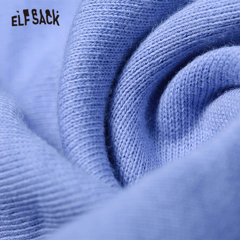 ELFSACK фиолетовый повседневный комплект из двух предметов топ с рисунком и штаны