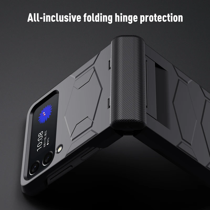 Najtaniej Do Samsung Galaxy Z Flip 3 Case Zawias Pełna Ochrona Pancerz Odporny Na Wstrząsy Telefon Pokrywa Dla Galaxy Z Flip3 5G Zflip3 Skóra Czuć Funda