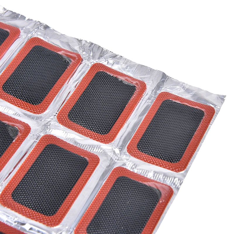 

24pcs 25mm round square bicycle bike tire tyre rubber patch repair tools kits