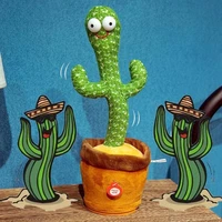 2021 talking toy dancing cactus doll speak talk sound record repeat toy kawaii cactus toys children kids education toy gift