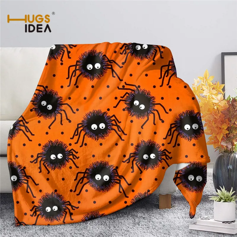 Дизайнерское флисовое покрывало в виде тыквы на Хэллоуин одеяло для кровати