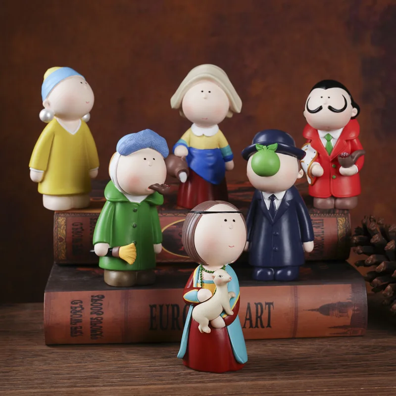 

Hot selling big artist desktop decorations Renaissance hand-made resin ornaments cute version creative cute artwork