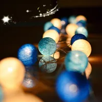 Гирлянда из хлопковых шариков, 3,5 см, 2,2 м, 20 светодиодов