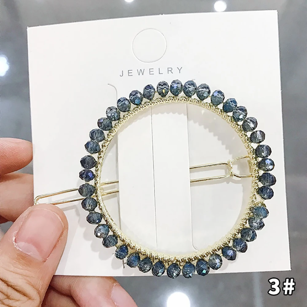 Женская металлическая заколка для волос с кристаллами|Шпильки и заколки волос| |