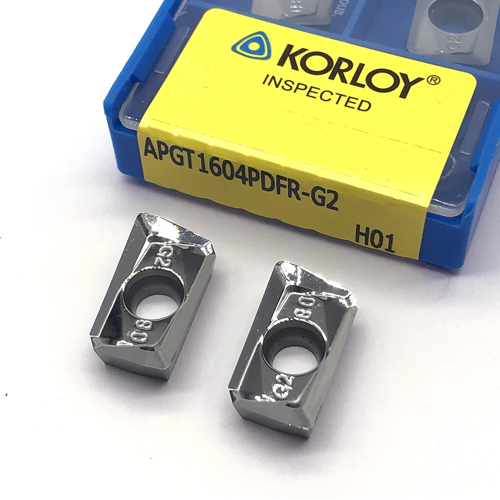 KORLOY APKT1135 APKT1604 APGT1604 MA H01 алюминиевый твердосплавный инструмент для обработки деталей вращения вставка фрезерные Вставки токарный станок с ЧПУ Инструменты