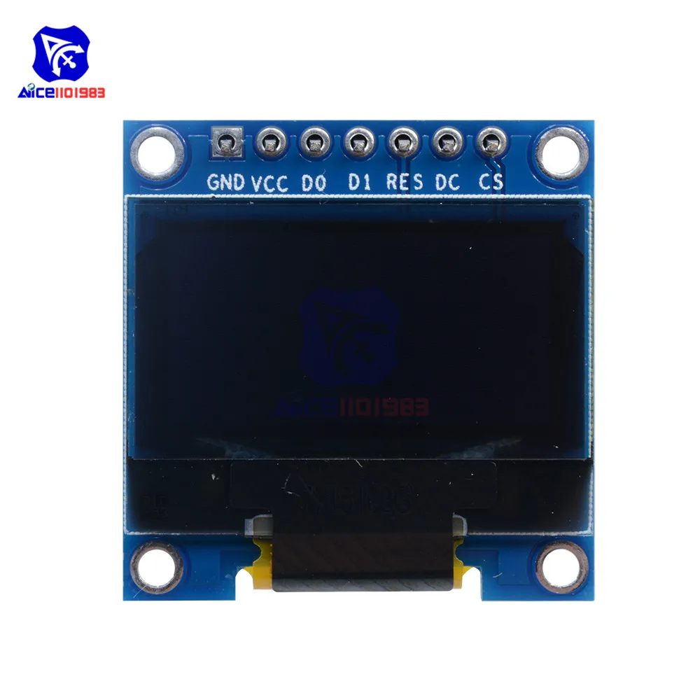 Diymore 0 96 &quotбелый/синий/желтый синий OLED ЖК дисплей модуль 128x64 SSD1306 7Pin IIC I2C SPI серия