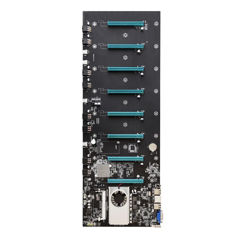 BTC-S37 Mining Motherboard CPU Set 8 Miner Video Card Slot Memory Adapter Integrated VGA Interface Low Power Consumption All New