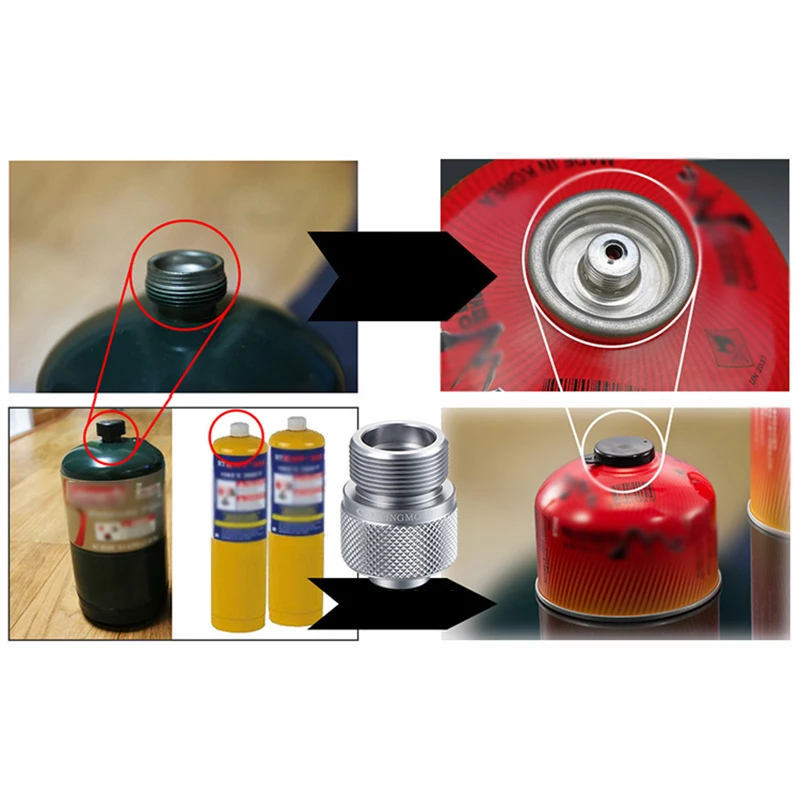 

Alloy Converter For Stove Outdoor Camping Gas Stove Adapter Conversion Convertor Valve Canister Propane Gas Tank