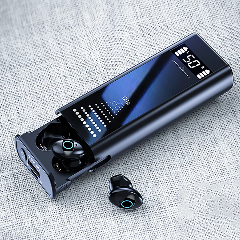 Q1s TWS QCR Bluetooth наушники вкладыши многофункциональные HiFi 9D беспроводные IPX7