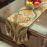 europe luxury retro classical table runner modern chenille embroidery high quality table cloth flag dinner mats home decorate