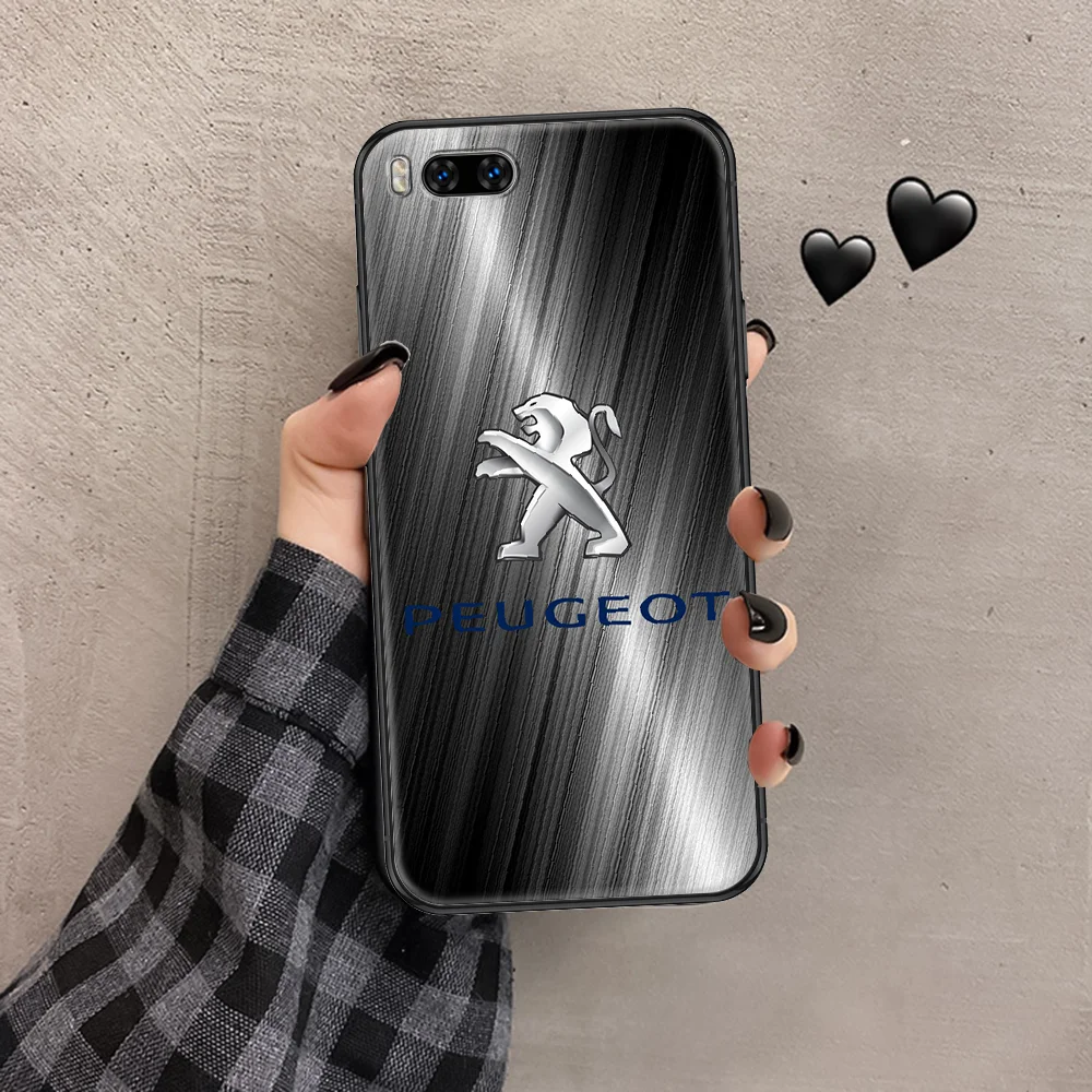 

peugeotes soprt car Phone case For Xiaomi Mi Max Note 3 A2 A3 8 9 9T 10 Lite Pro Ultra black silicone back painting coque soft
