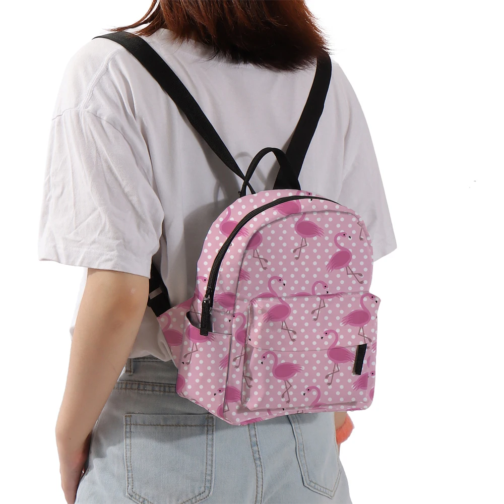 

Deanfun Flamingo Mini Backpack Travel Shoulder Bag Waterproof Small Backpack for Women Kids MNSB-9