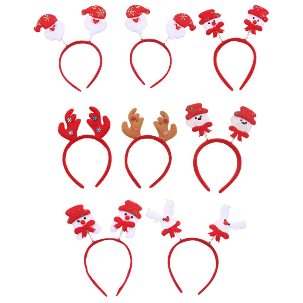 Праздничный головной убор 8 шт. повязка на голову Санта Клауса Рождественский