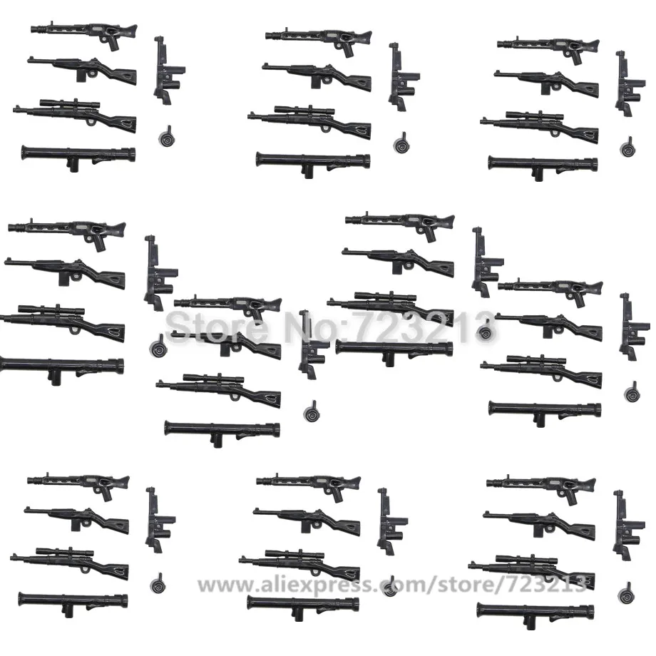 

10 шт. оружие, винтовка, Военный Набор AK-47 M16 G36 части Аксессуары Модель SWAT PUBG строительные блоки наборы кирпича игрушки