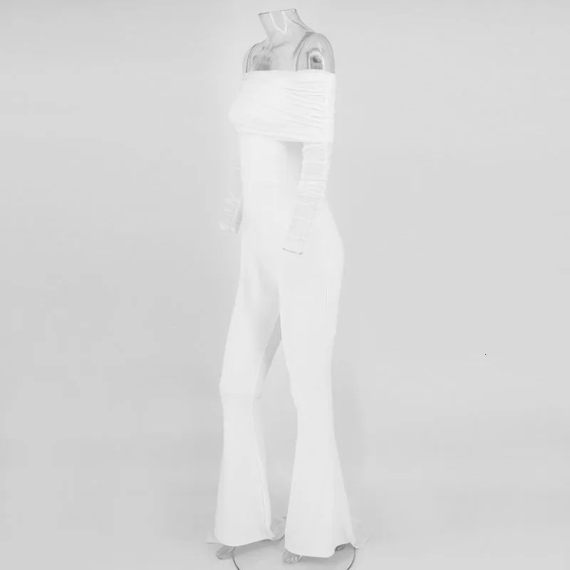 Slaygirl, элегантный женский комбинезон с открытыми плечами,, черный комбинезон с длинным рукавом, женский комбинезон, Осень-зима, Клубные женские комбинезоны