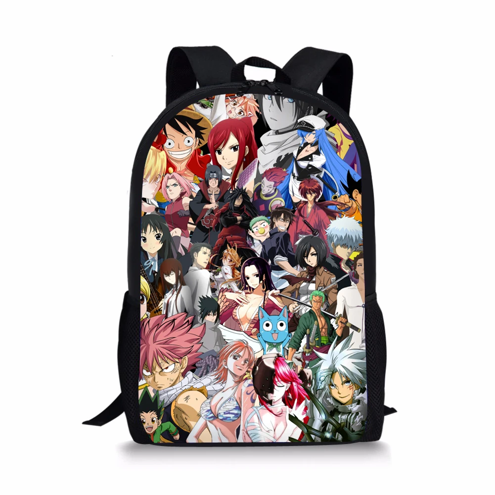 Children's 16-Inch Backpack One-Piece Anime Party Pattern Kids School Book Bags Cartoon Teenagers School Bags