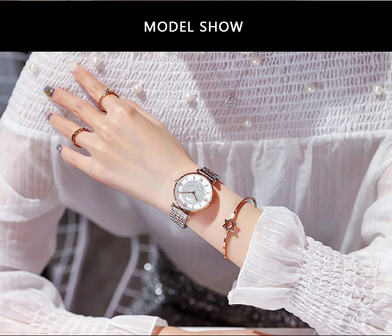 Montre Femme, современная мода, Reloj Mujer, стразы, часы для женщин, сетчатый Браслет из нержавеющей стали, роскошные Звездные наручные часы для женщин