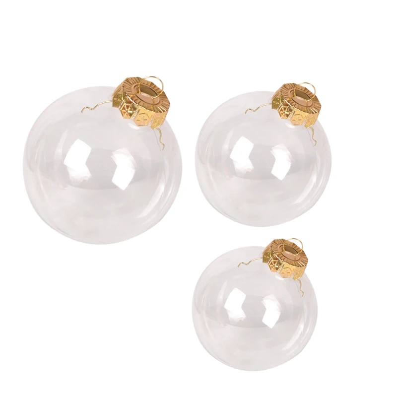 

Quality 20Pcs Balls Plastic Clear DIY Hanging Ball Decor for Home Xmas Tree