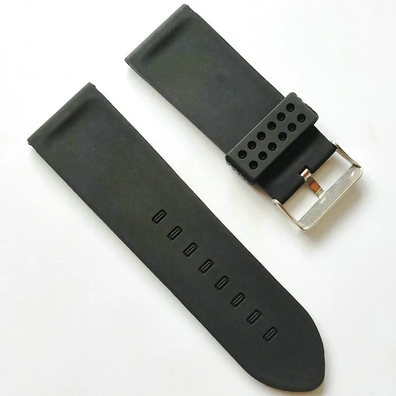 Ремешок силиконовый для мужских наручных часов резиновый мягкий Классический