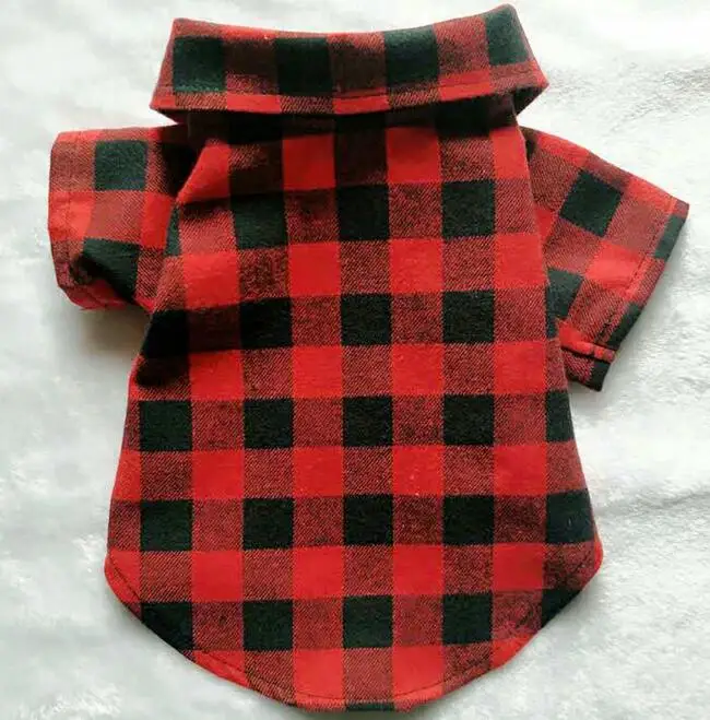 

Dog Shirt for Small Dogs Cotton Plaid Shirt for Chihuahua Pet Clothing Coat for French BullDog Puppy Shirt PC1127 Dropshipping