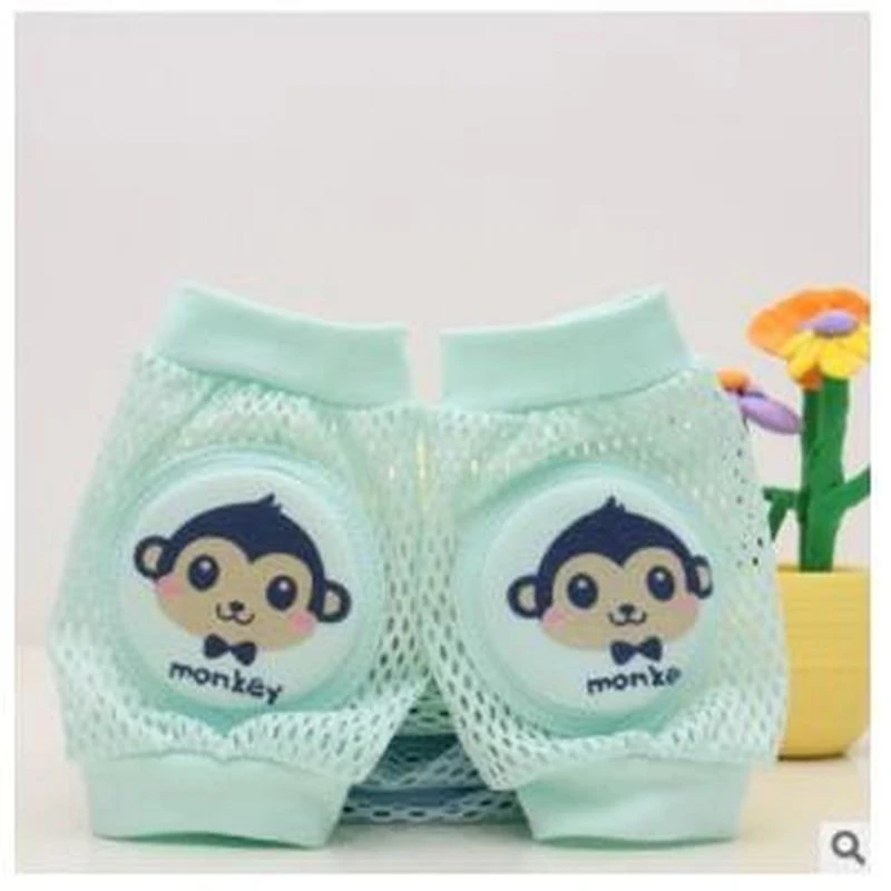 Rodilleras de seguridad de algod&oacute;n para beb&eacute;, calentadores de piernas infantiles, transpirables, de malla para ni&ntilde;o peque&ntilde;o, almohadillas para rodillas con dibujos animados, 1 par-5