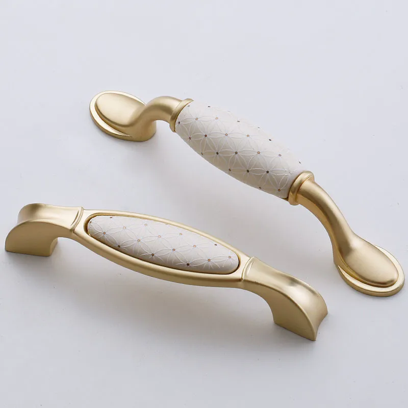 KK &amp FING Европейский роскошный медный матовый цинковый сплав ручки шкафа ящика