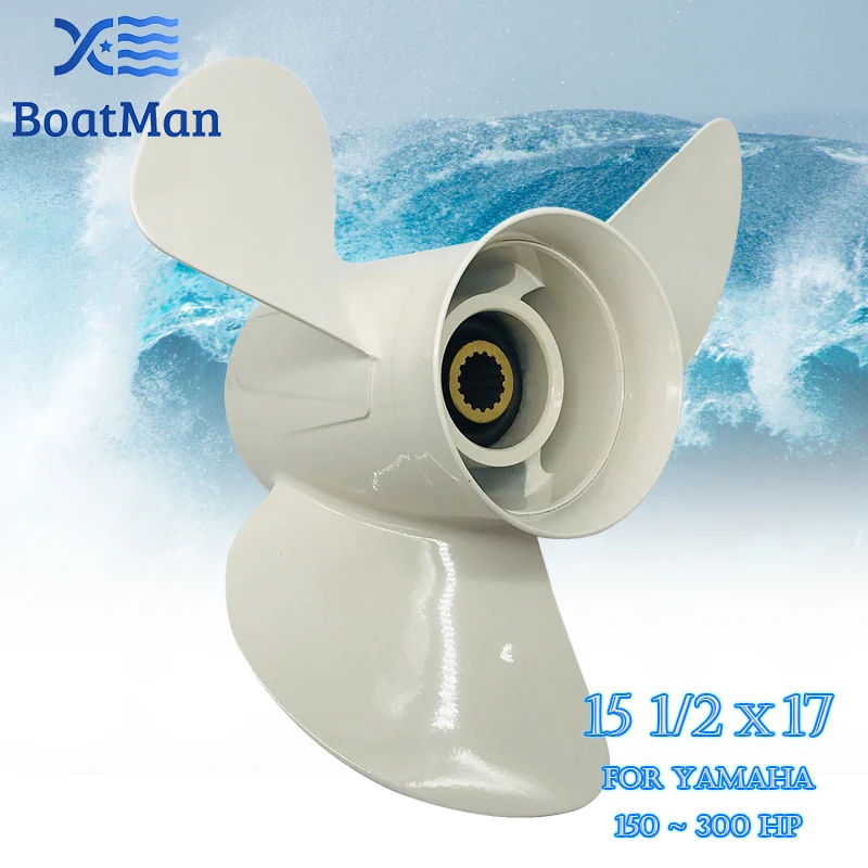 Boat Propeller 15 1/2x17 For Yamaha Outboard Motor 150-300HP Aluminum 15 Tooth Spline Engine Part