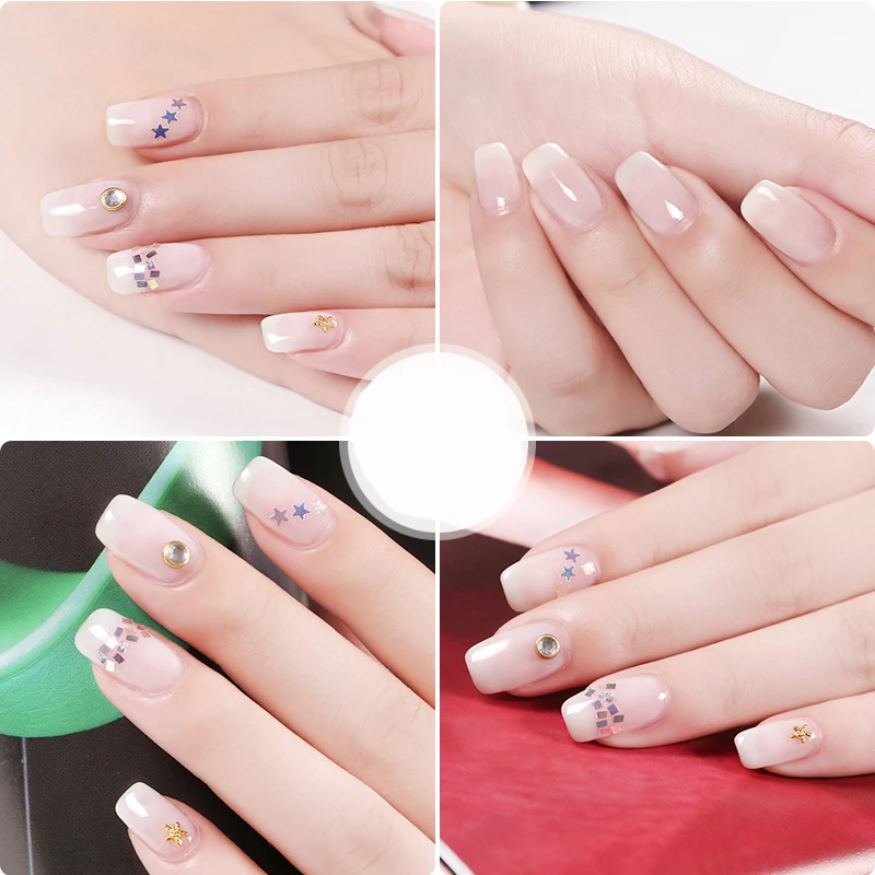 Прозрачный Желейный Гель-лак с опалом 7 3 мл молочно-белый для ногтей УФ-гель