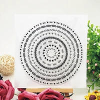 round flower transparent silicone stamp cutting diy hand account scrapbooking rubber coloring embossed diary decoration reusable