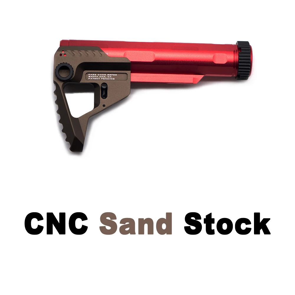 Sand and Red CNC Стоковая позиция для AEG страйкбол пневматические пистолеты M4/M16 Пейнтбол принадлежности для охоты BD556 AEG страйкбол запас - Цвет: Sand and Red