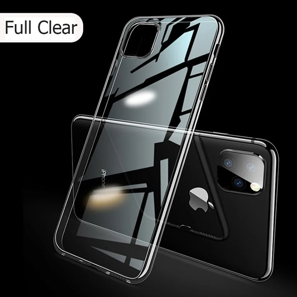 Luxury Phone Case for IPhone 11 Transparent Soft Silicone Shockproof Clear Hybrid Cover Pro Max Coque | Мобильные телефоны и